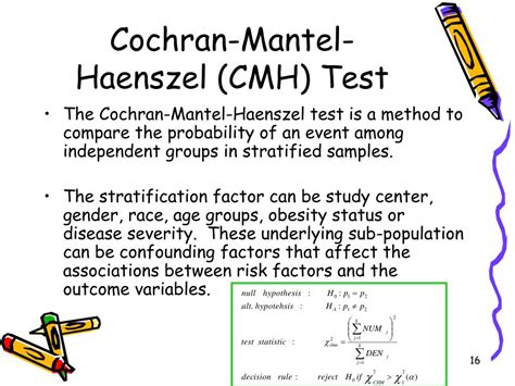 cochran mantel haenszel test.